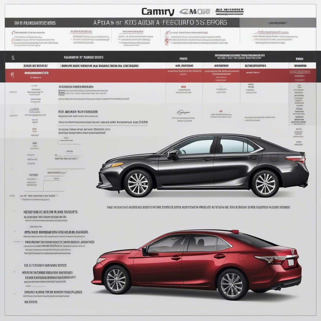 Toyota Camry so sánh với các đối thủ cùng phân khúc