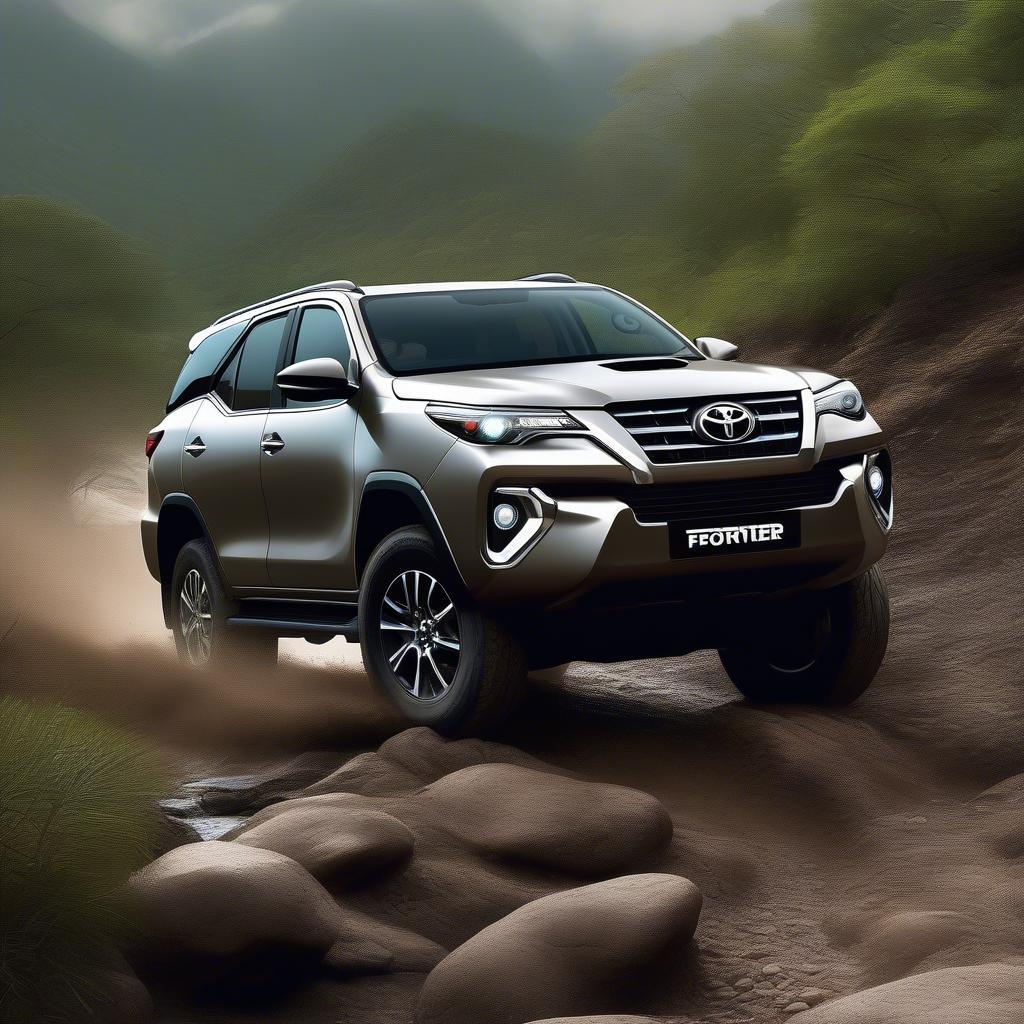 Toyota Fortuner chinh phục địa hình off-road