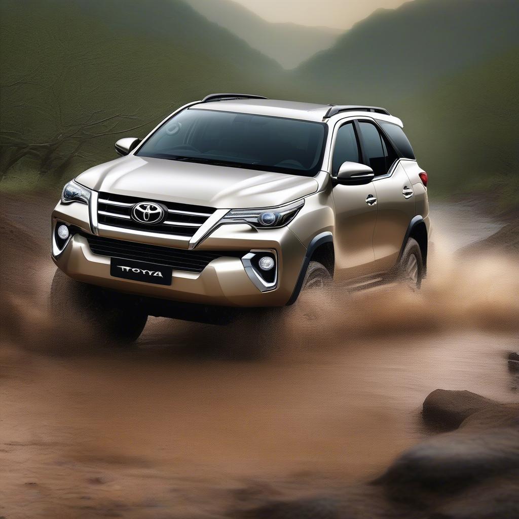 Toyota Fortuner off-road trên địa hình phức tạp