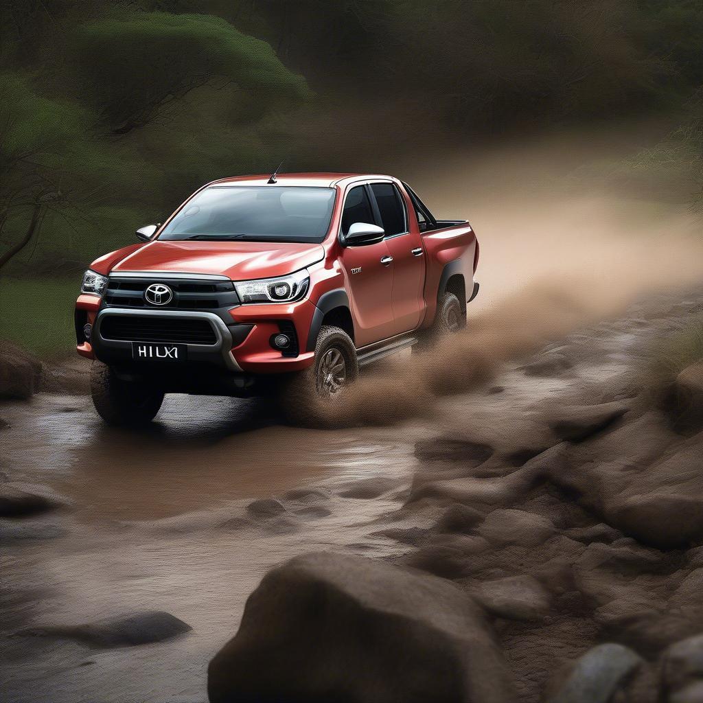 Toyota Hilux 4x4 vượt địa hình off-road