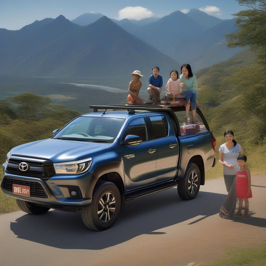 Gia đình tận hưởng chuyến đi cùng Toyota Hilux Revo