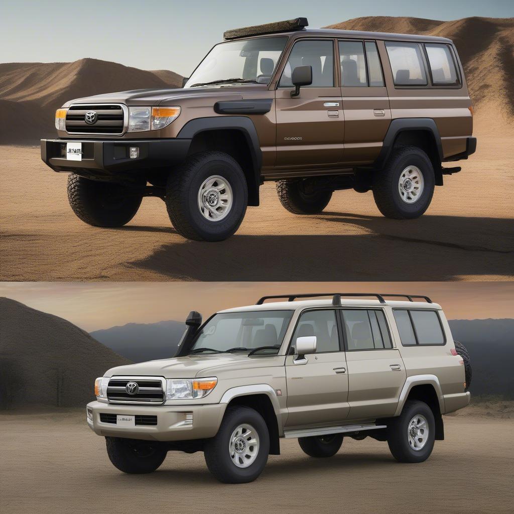 So sánh các phiên bản Toyota Land Cruiser 78