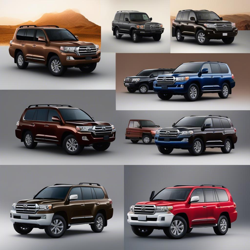 Toyota Land Cruiser các màu sắc khác nhau