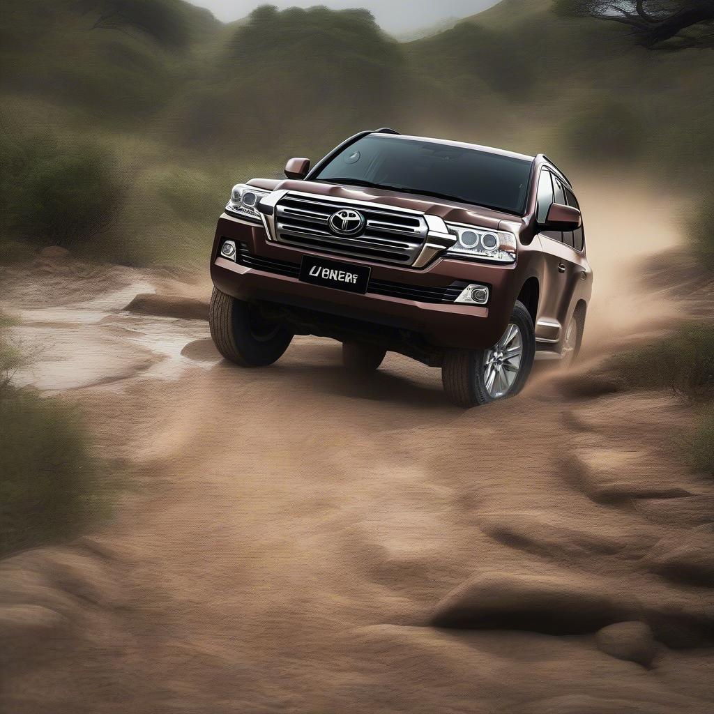 Toyota Land Cruiser vượt địa hình hiểm trở