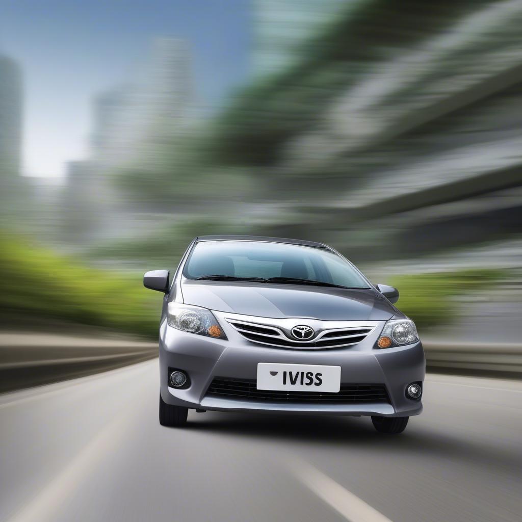 Toyota Vios 2011 cũ đang chạy trên đường