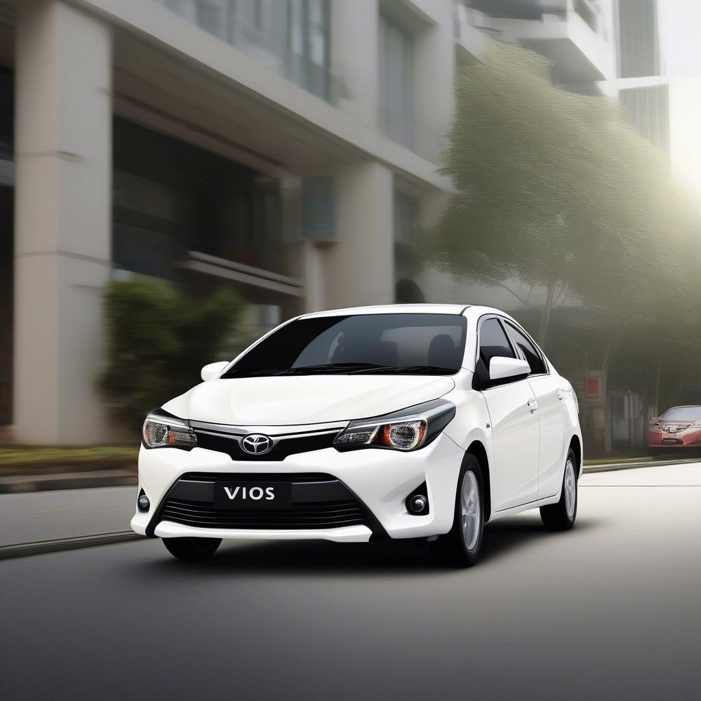 Toyota Vios 2017 màu trắng sang trọng và hiện đại