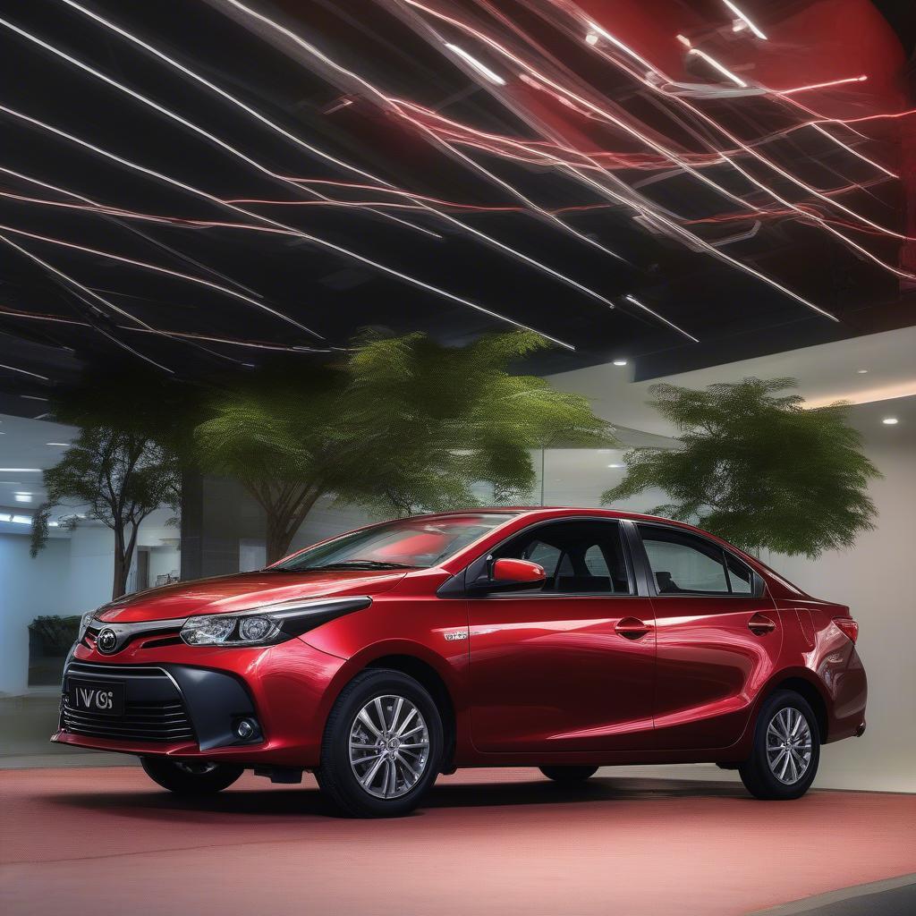 Toyota Vios năm màu đỏ