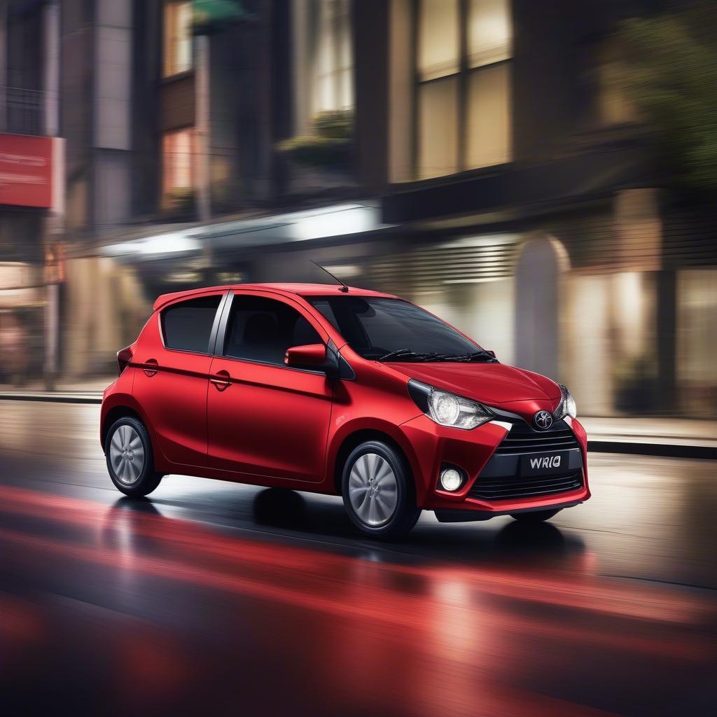 Toyota Wigo đỏ ngoại thất