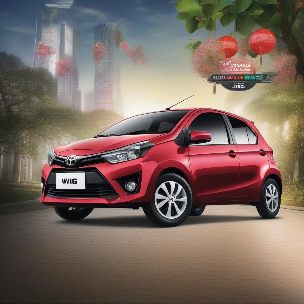 Hình ảnh chương trình khuyến mãi Toyota Wigo tại Vinh, bao gồm giảm giá, quà tặng, hỗ trợ trả góp.