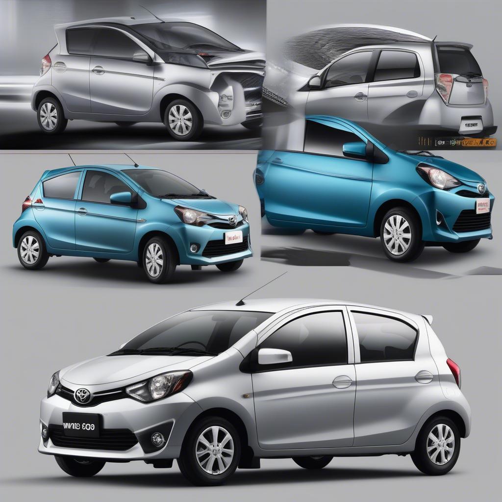 Ngoại thất Toyota Wigo hiện đại và trẻ trung với lưới tản nhiệt hình thang và cụm đèn pha sắc nét.