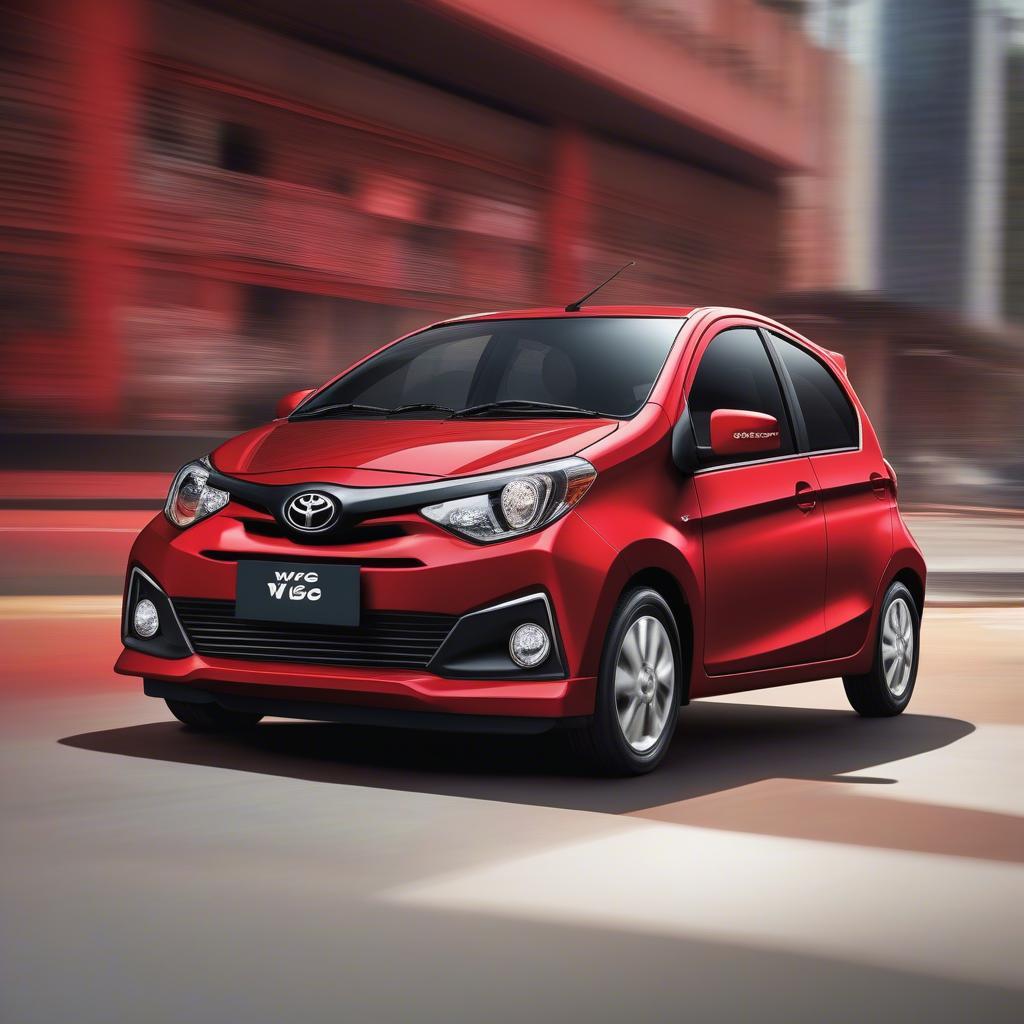 Toyota Wigo ngoại thất màu đỏ