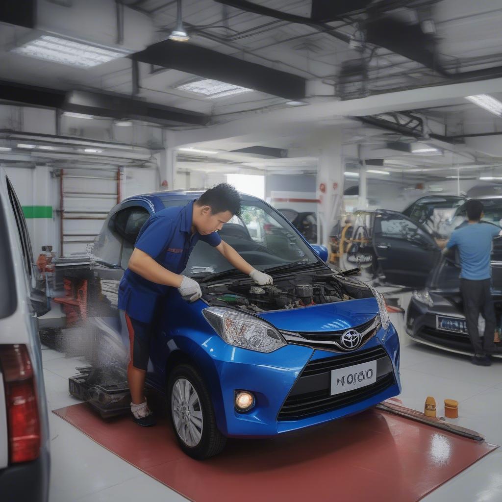 Toyota Wigo Nha Trang bảo dưỡng