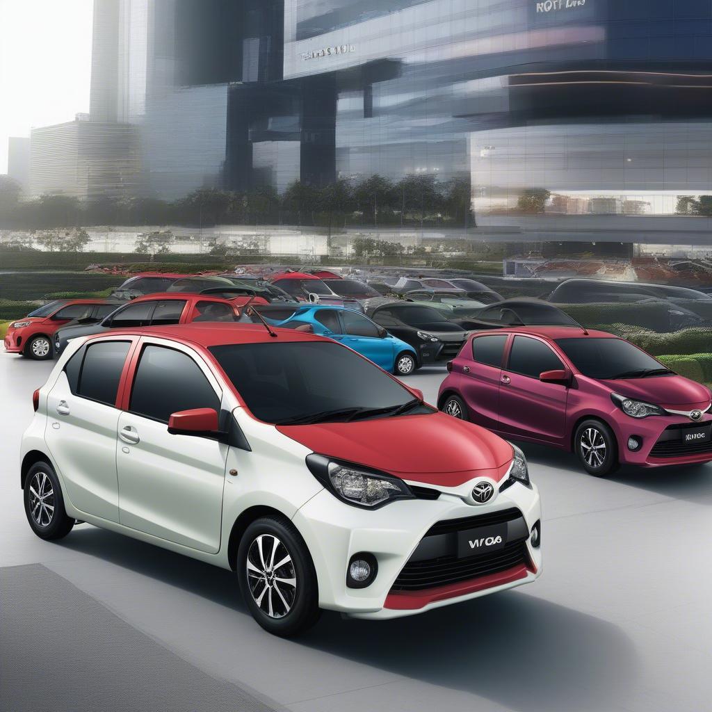 Toyota Wigo nhập khẩu với nhiều màu sắc đa dạng