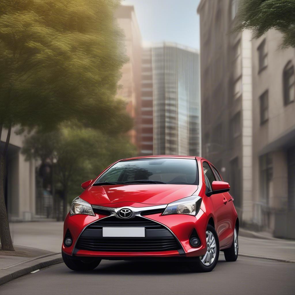 Toyota Yaris 2015 Cũ Màu Đỏ Ngoại Thất