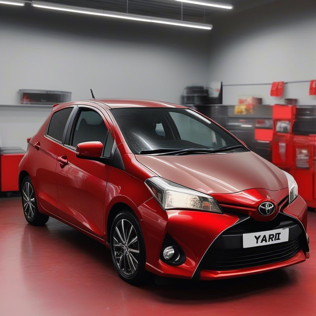 Toyota Yaris sau khi đánh bóng