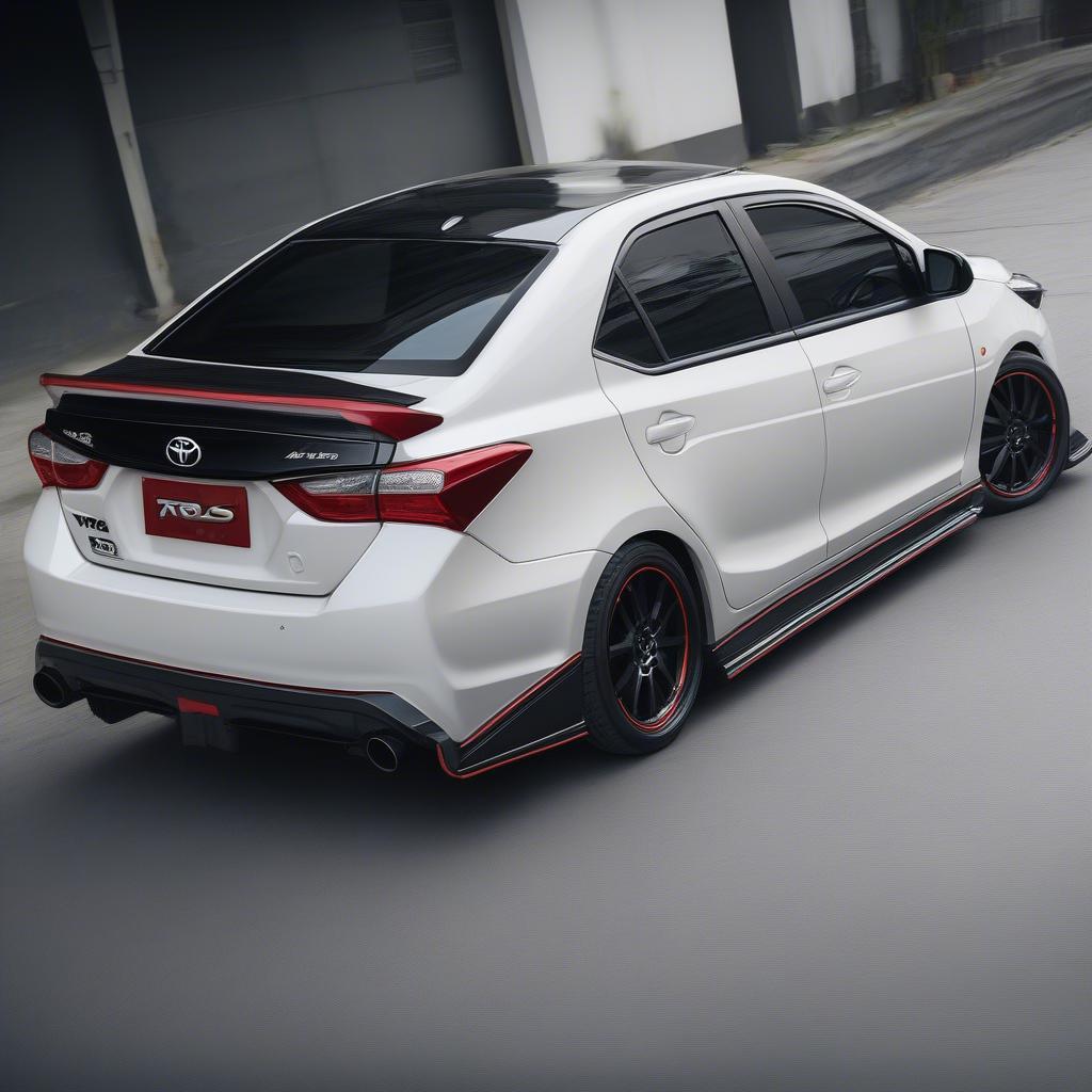 Hình ảnh bộ body kit TRD cho xe Vios 2019 đầy đủ các chi tiết