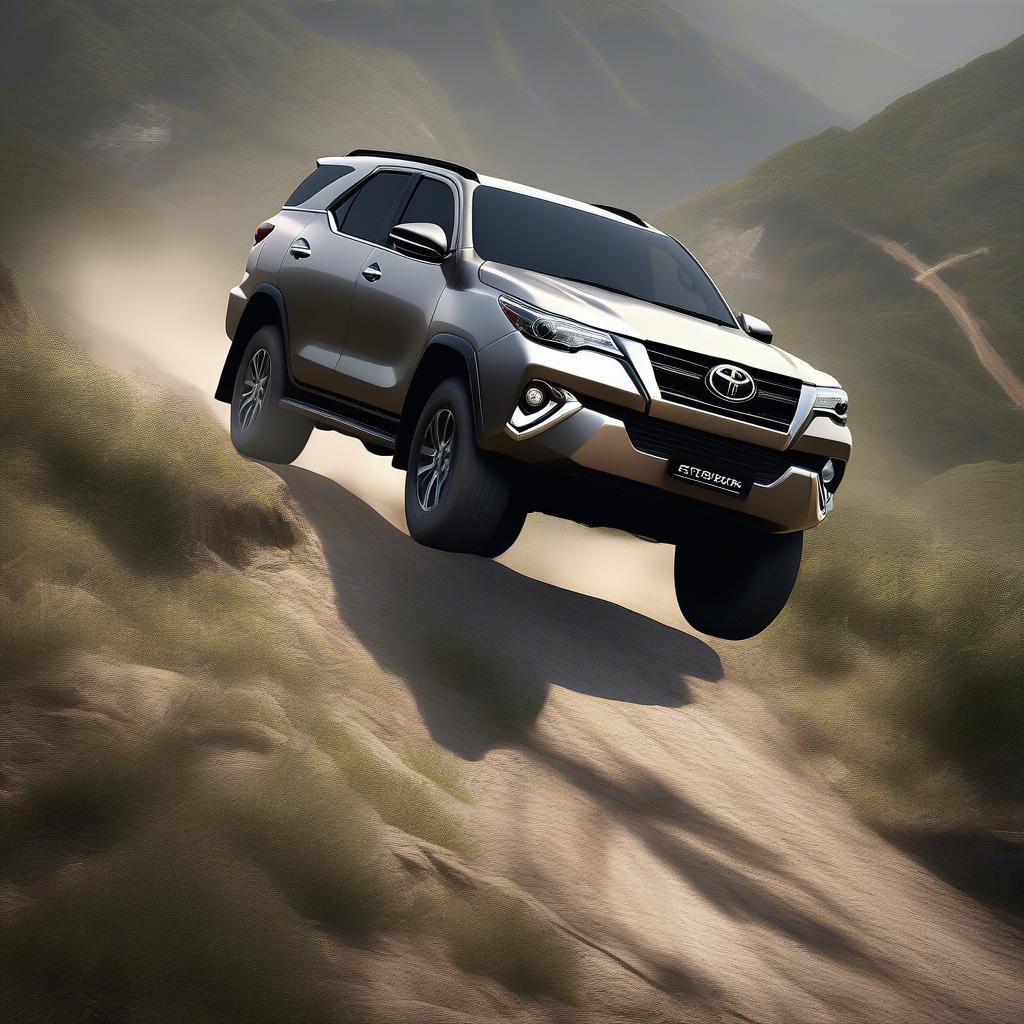 Xe Toyota Fortuner ETS2 vượt địa hình núi non