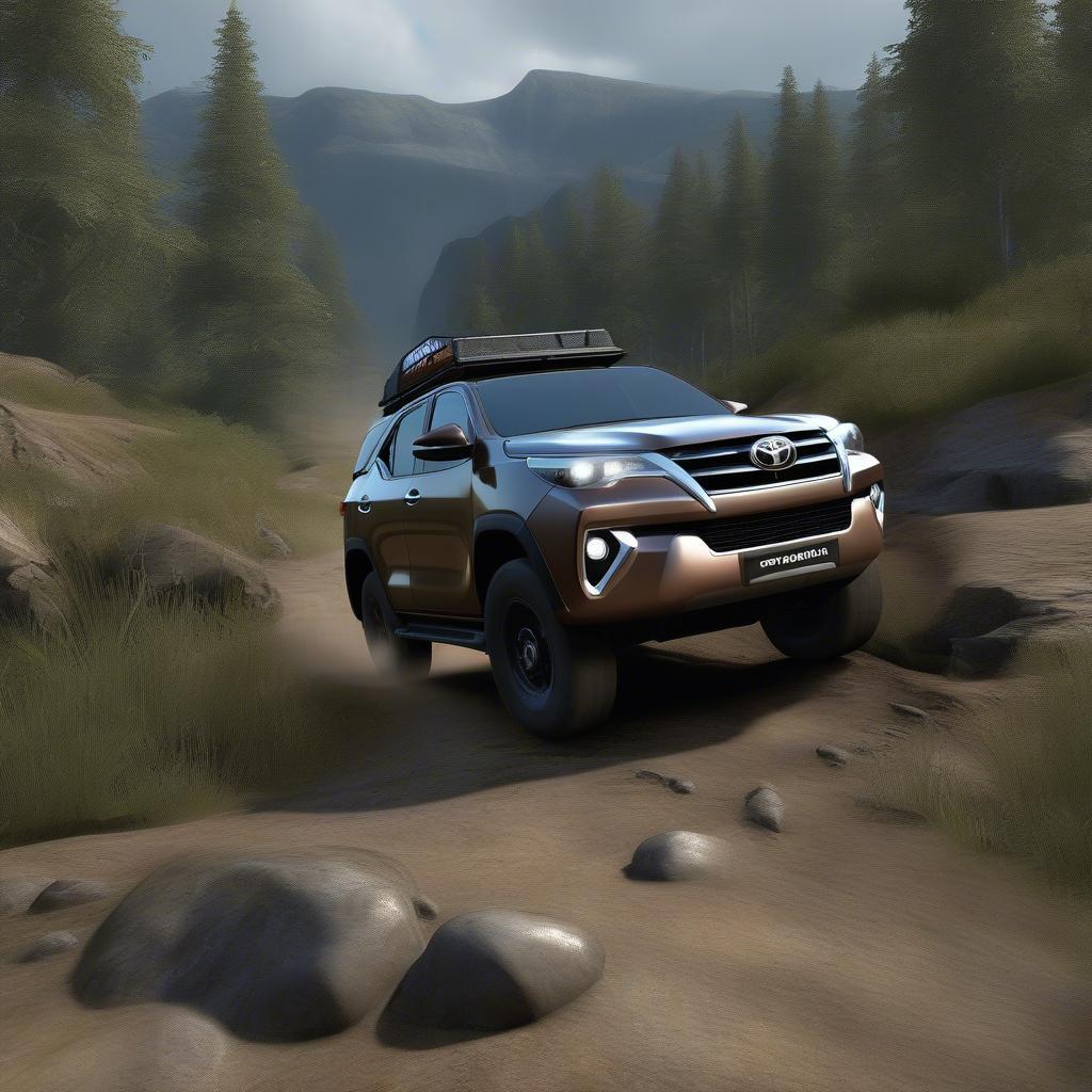 Toyota Fortuner ETS2 chinh phục địa hình hiểm trở